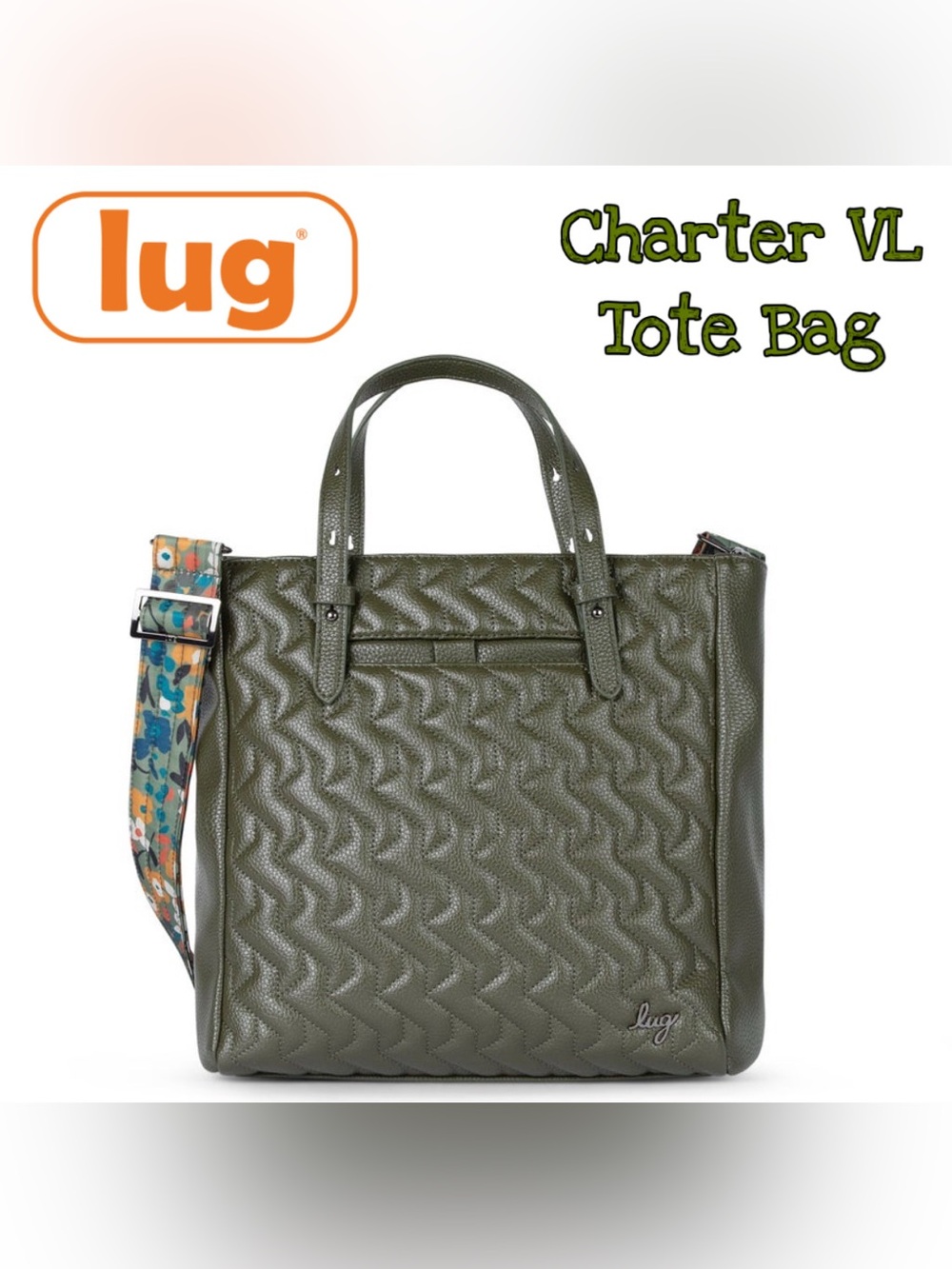 Lug Charger Classic VL Tote Crossbody Bag NWT Olive Green